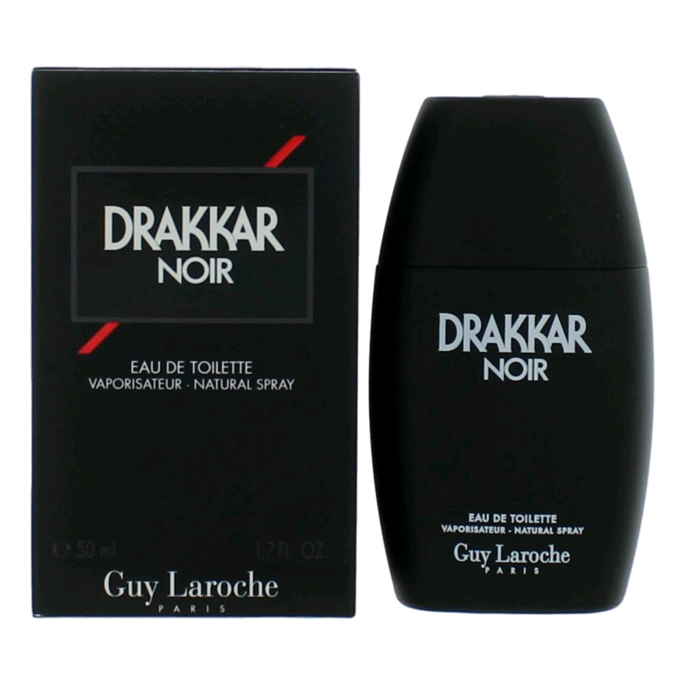 Bottle of Drakkar Noir by Guy Laroche, 1.7 oz Eau De Toilette Spray for Men
